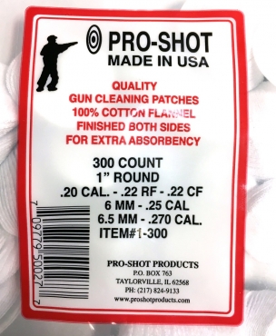 .22-.270 Cal. 1" Round Patches Qty 300