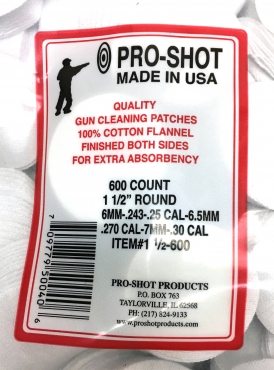 6mm-.30 CAL. 1-1/2" Round Patches Qty 600