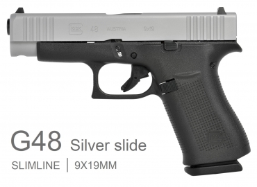 Glock G48 9x19 Silver Slide