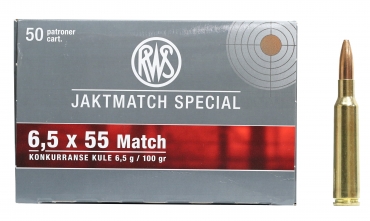 RWS Jaktmatch Special, 6.5 x 55 SWE 6,5 g/ 100 gr