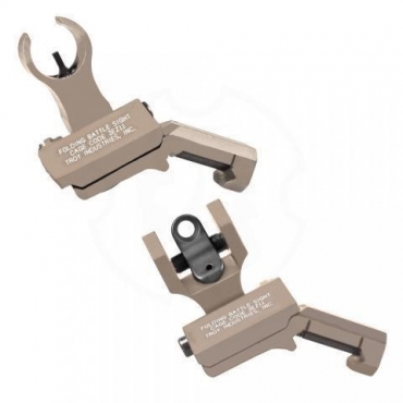 Troy Offset Sight Set, HK Front and Round Rear -FDE
